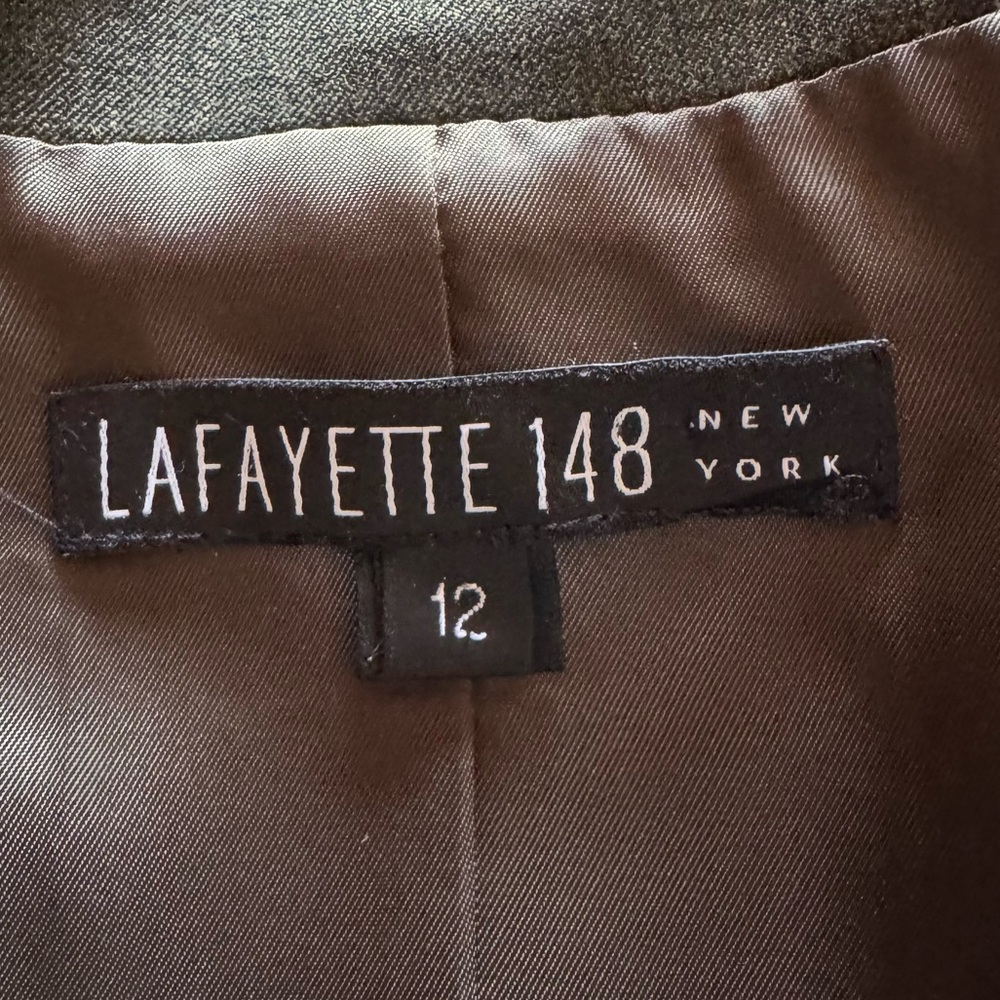 LAFAYETTE 148 NEW YORK Green
Wool Blend One Button Blazer Jacket Size 12 - Picture 14 of 14